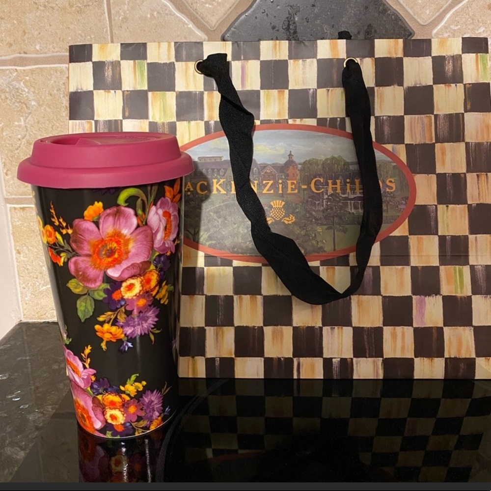 Mackenzie Childs Flower Porcelain Coffee Mug Cup